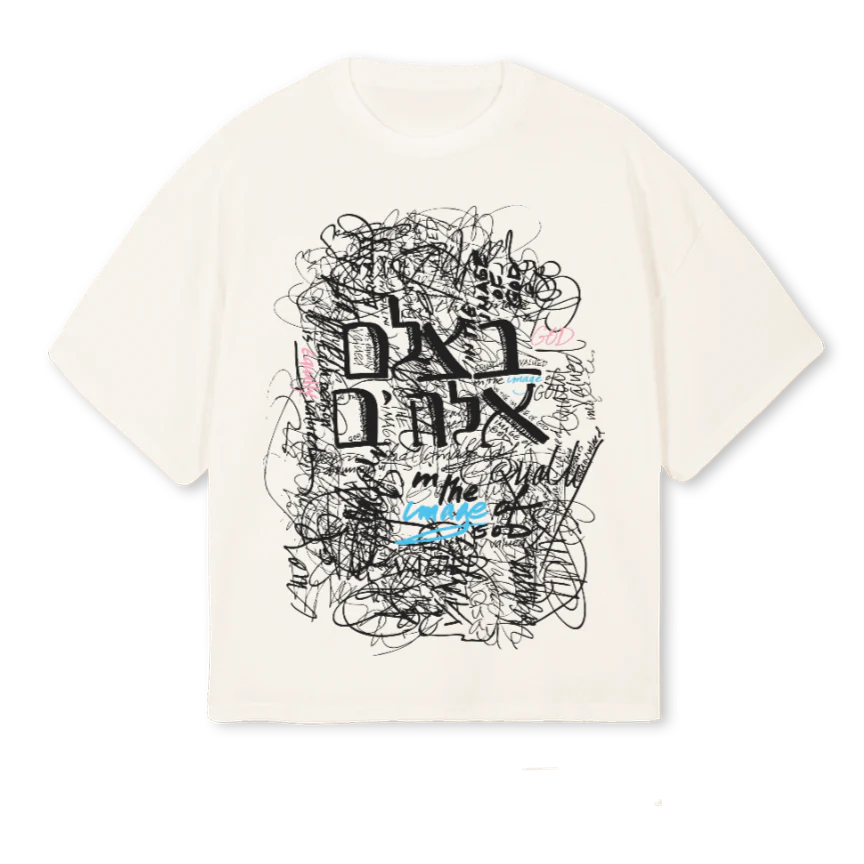DIVINITEE Vintage White Oversized Boxy Tee.