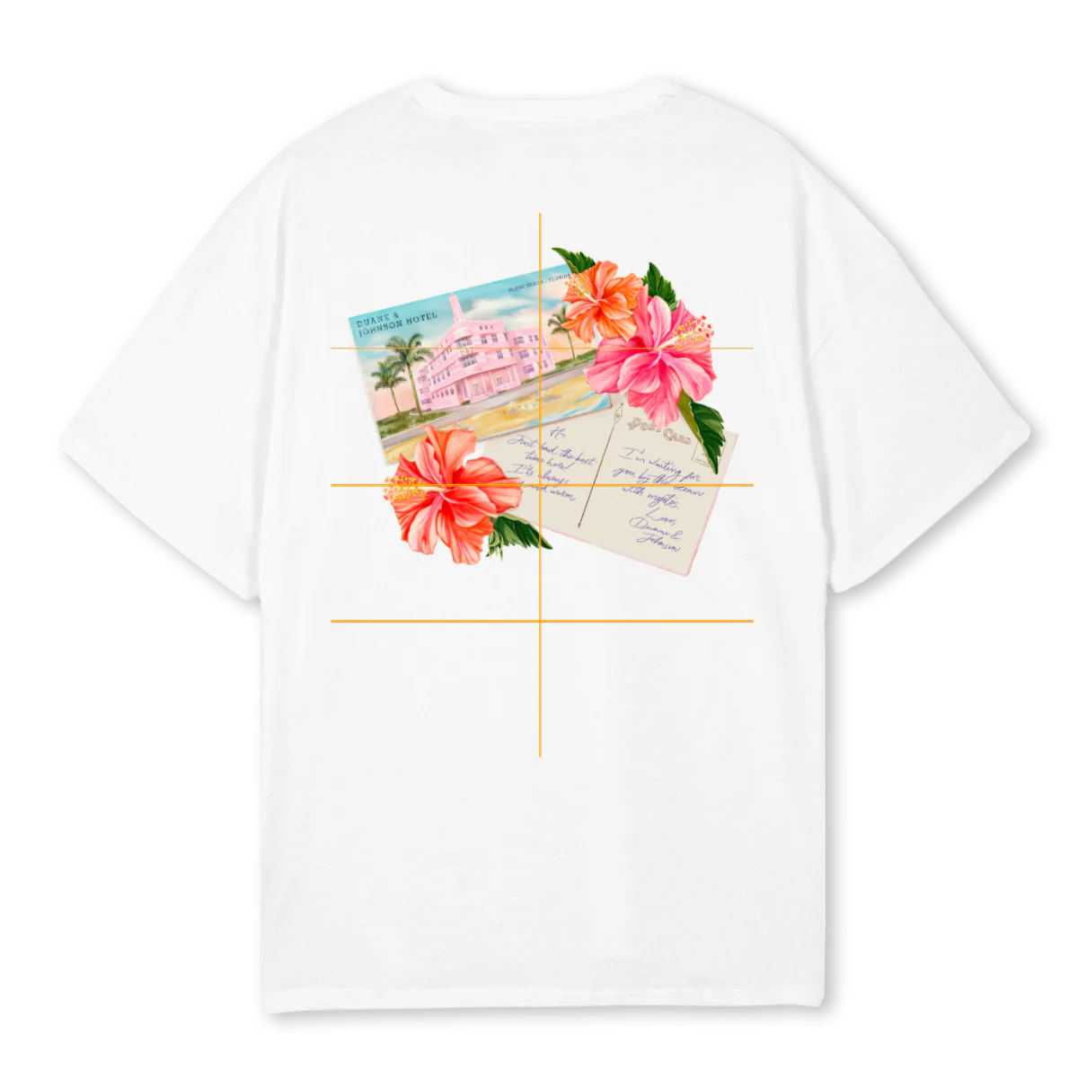 DJ POSTCARD White Oversized Tee. - Image 2