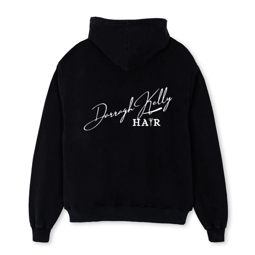DKXSEVTE Black Oversized Zipped Hoodie. - Image 2