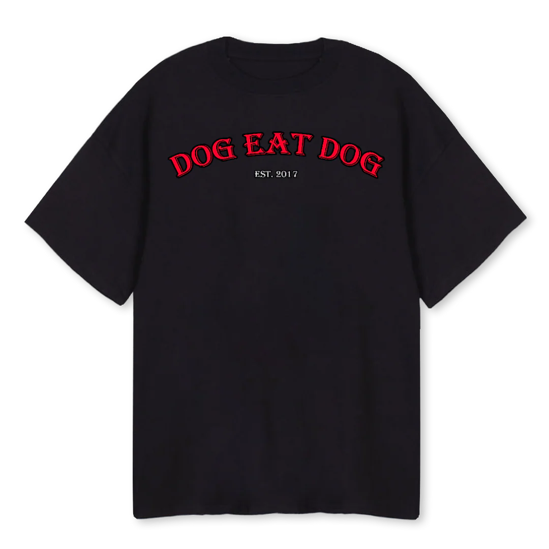 DOG EAT DOG Black Oversized Tee.