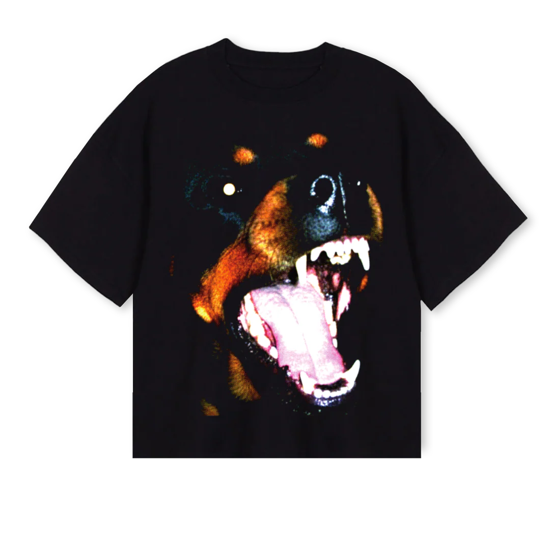 DOG PARK Black Oversized Boxy Tee.