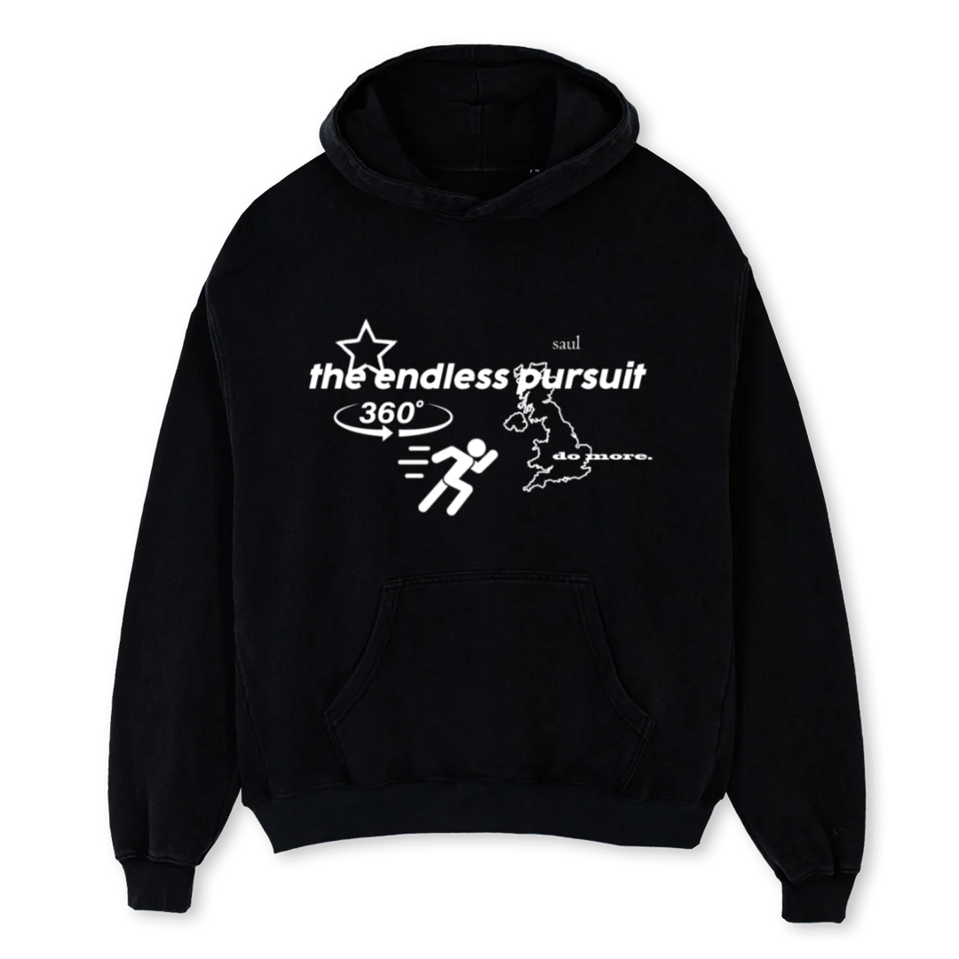 DOMORE Black Oversized Hoodie.