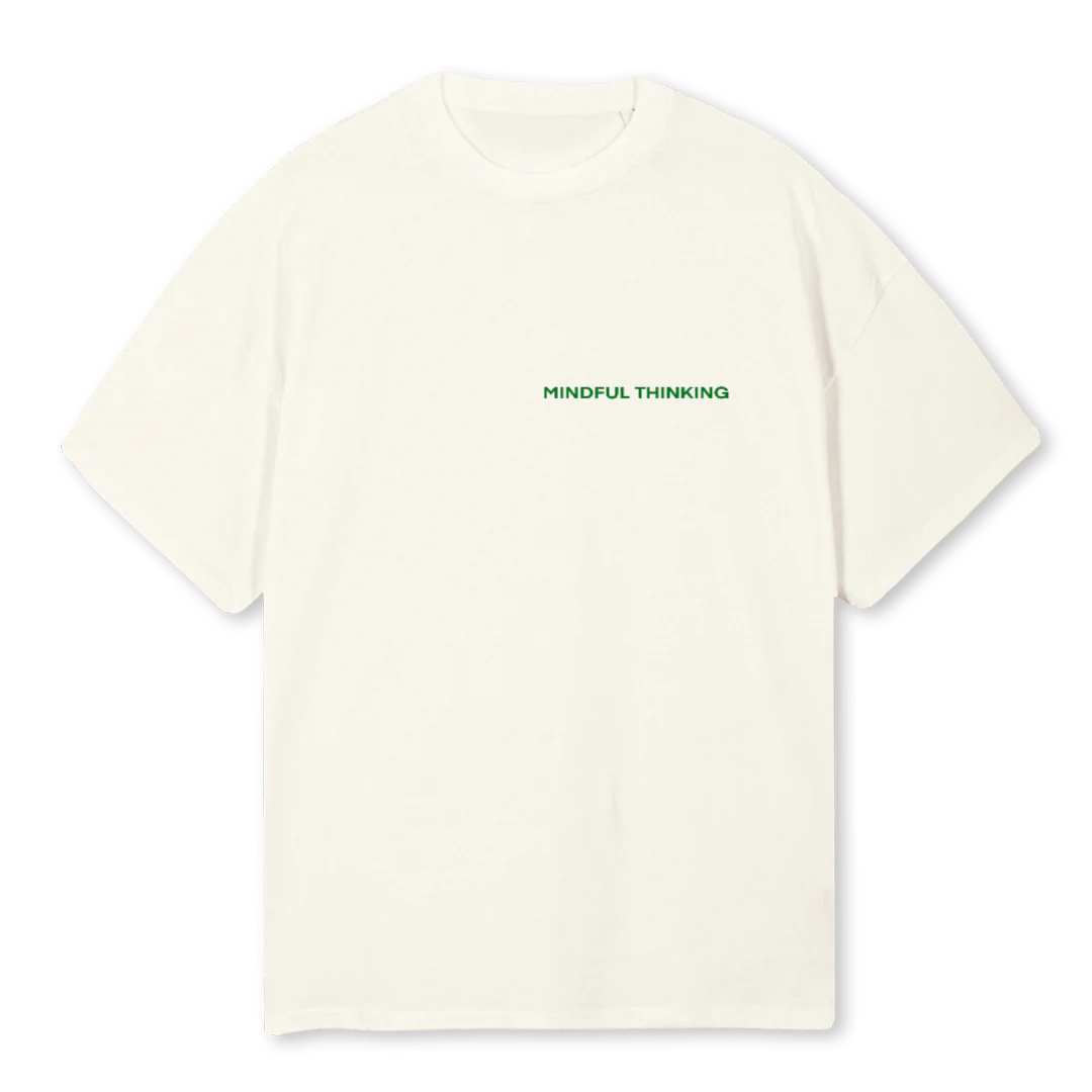 DONT RUSH THINGS Cream Oversized Tee.