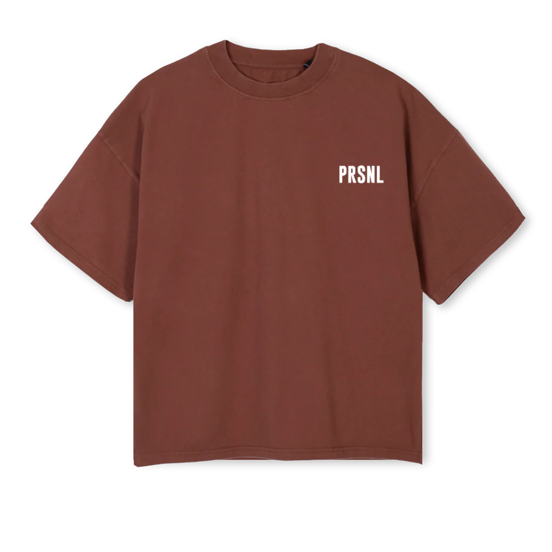 DONTTAKEITPRSNL Vintage Brown Oversized Boxy Tee.