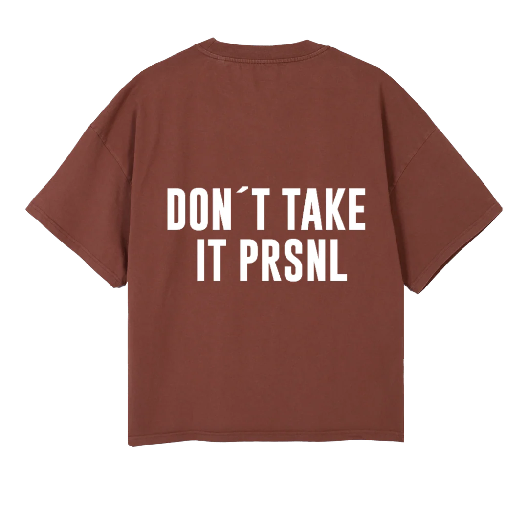 DONTTAKEITPRSNL Vintage Brown Oversized Boxy Tee. - Image 2