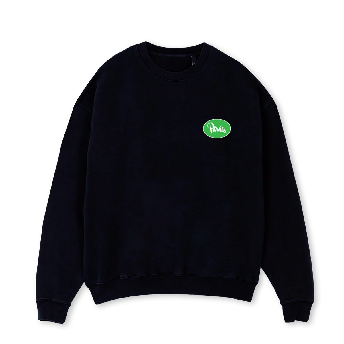 DOTTYGREEN Black Oversized Crewneck Sweater.