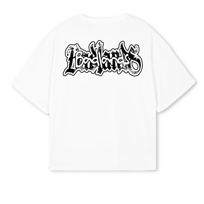 DOUBLE LO White Oversized Boxy Tee. - Image 2