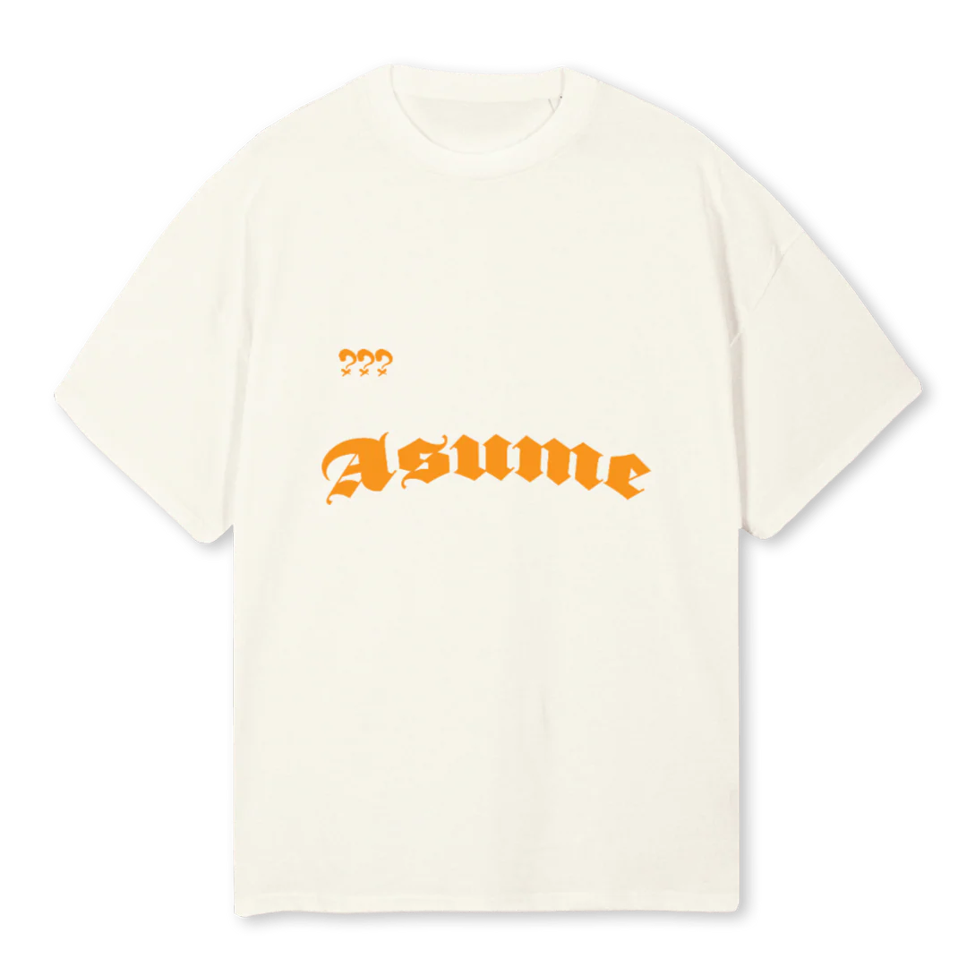 DOUBLE ZELIX Cream Oversized Tee.