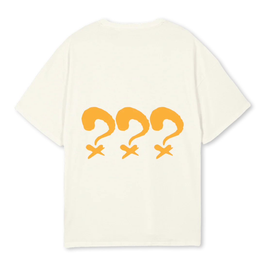 DOUBLE ZELIX Cream Oversized Tee. - Image 2