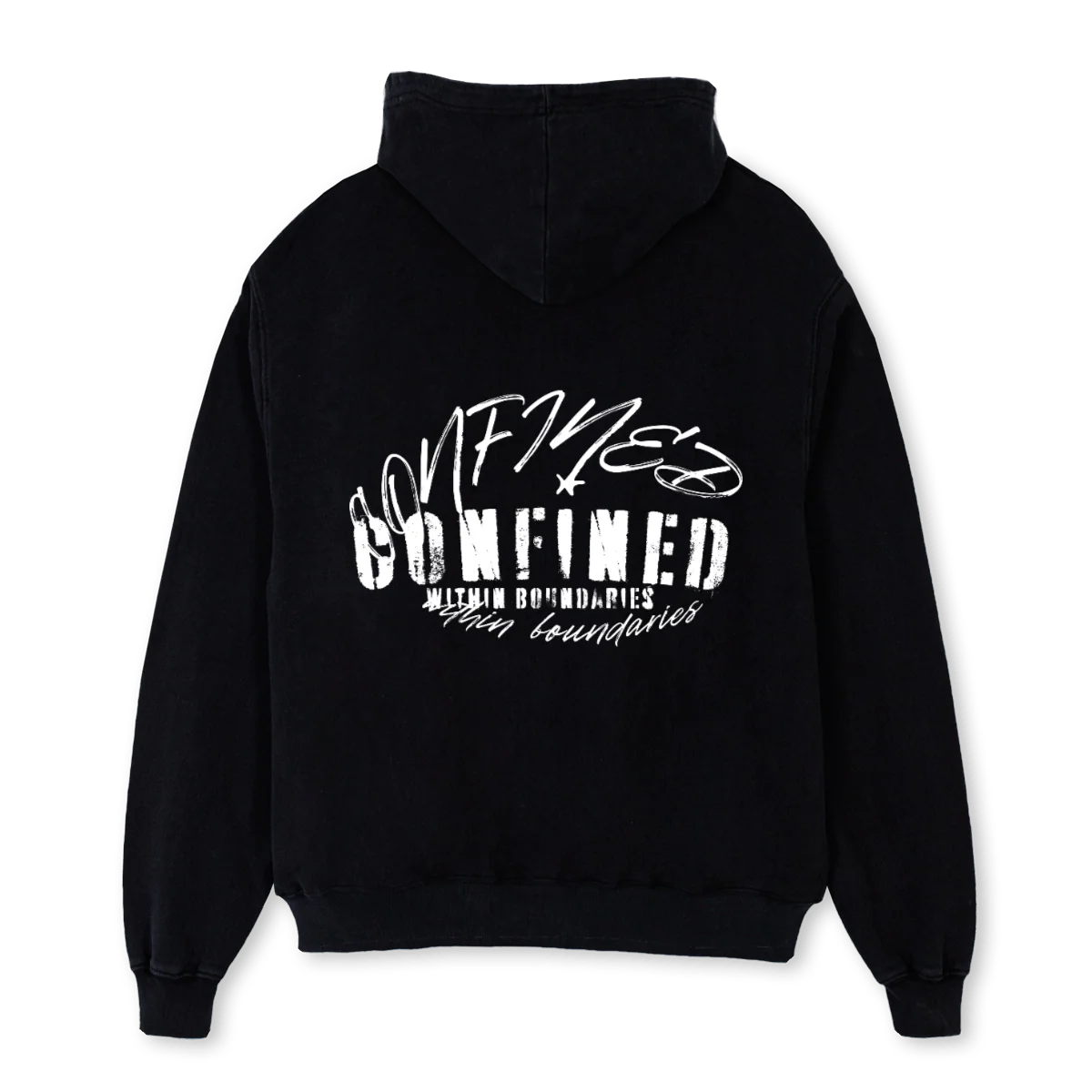 DOUBLECWBZIPSAMPLE Black Oversized Zipped Hoodie. - Image 2