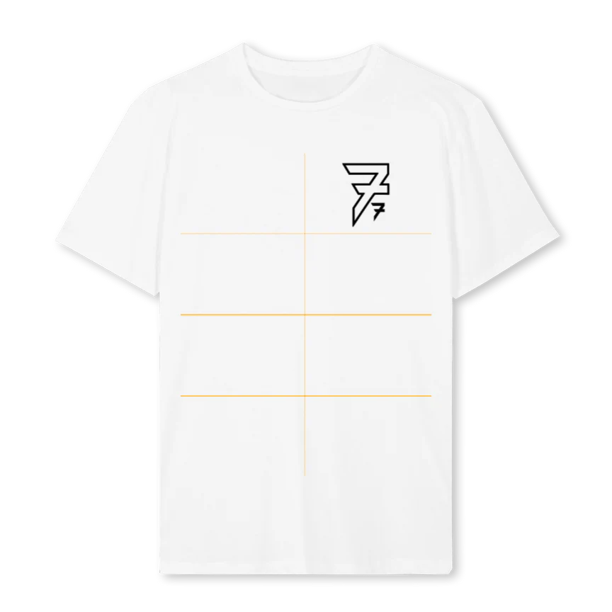 DOUBLELOGOTHREE White Regular Tee.