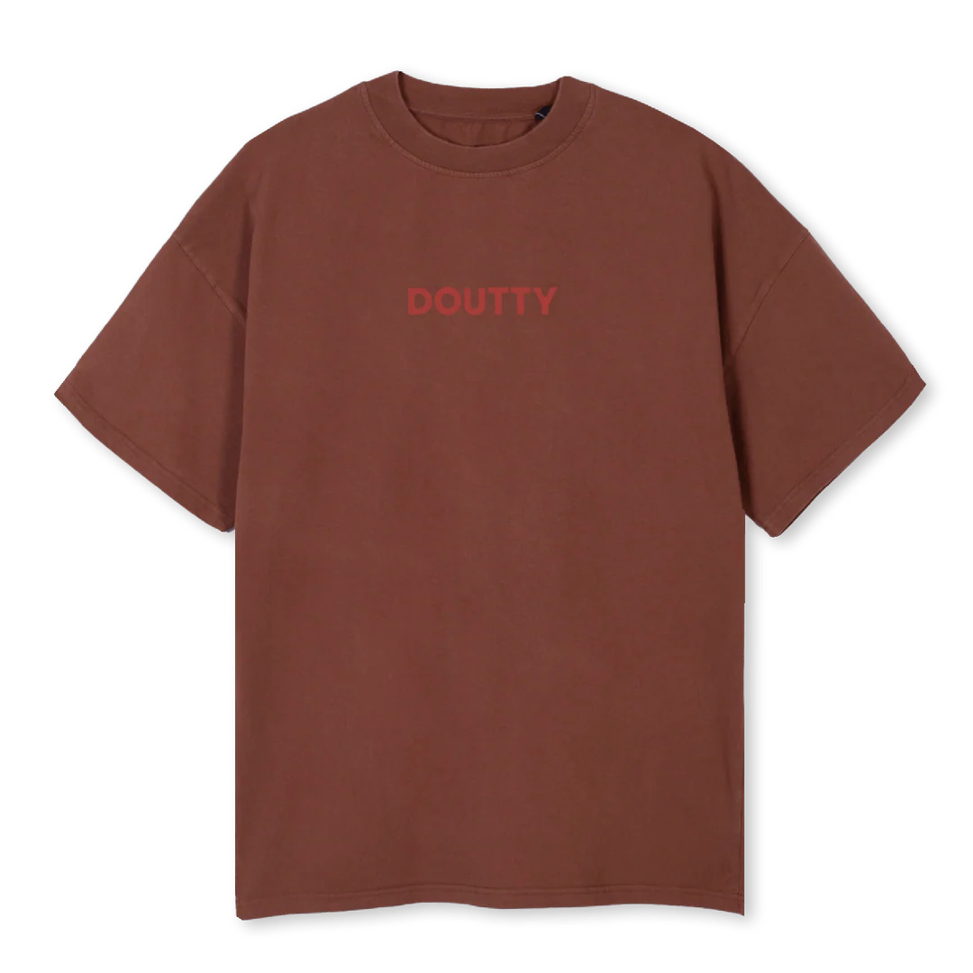 DOUTTYCACAO Vintage Brown Oversized Tee.