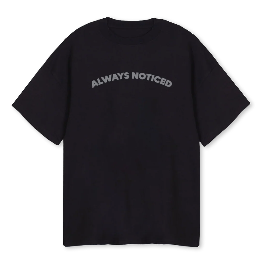 DOVE AN Black Oversized Tee.