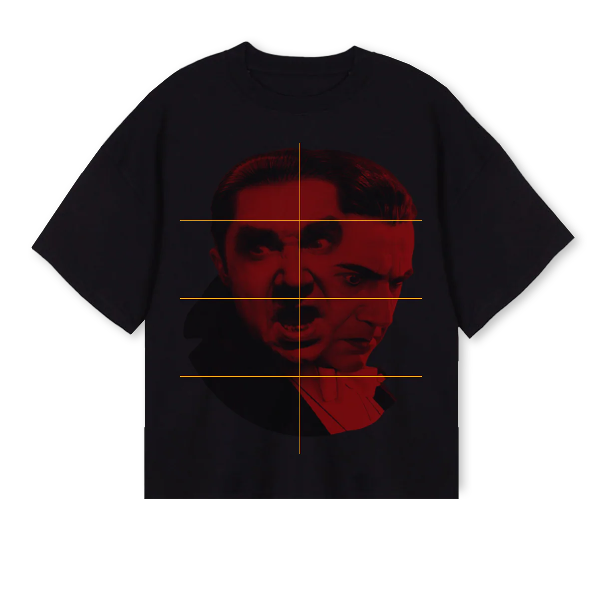 DRACULA Black Oversized Boxy Tee.