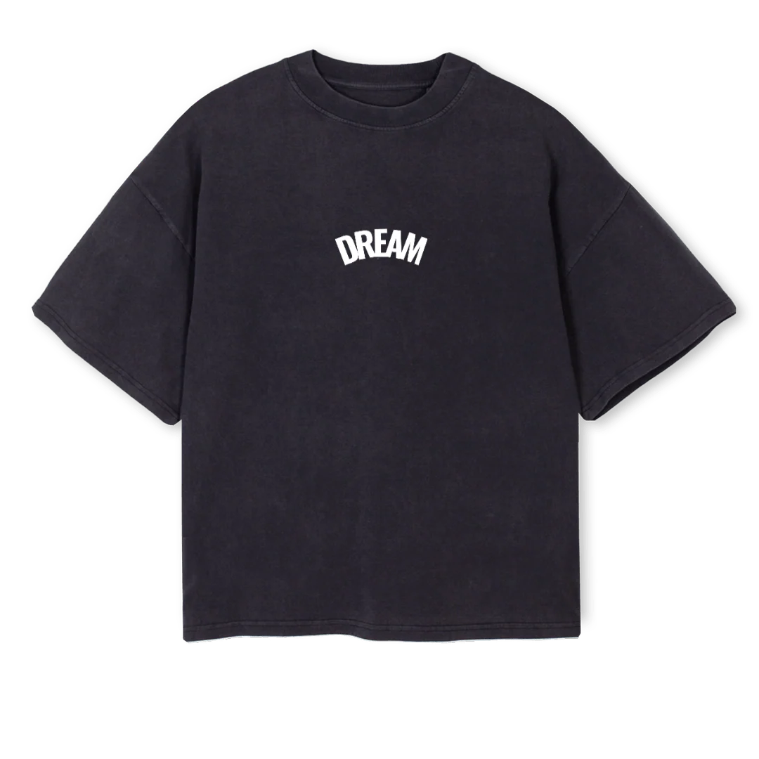 DRE Vintage Black Oversized Boxy Tee.