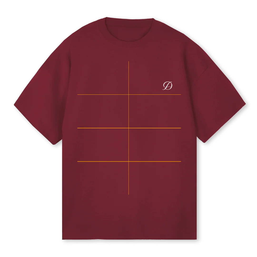 DREAMERS_2  Burgundy Oversized Tee.