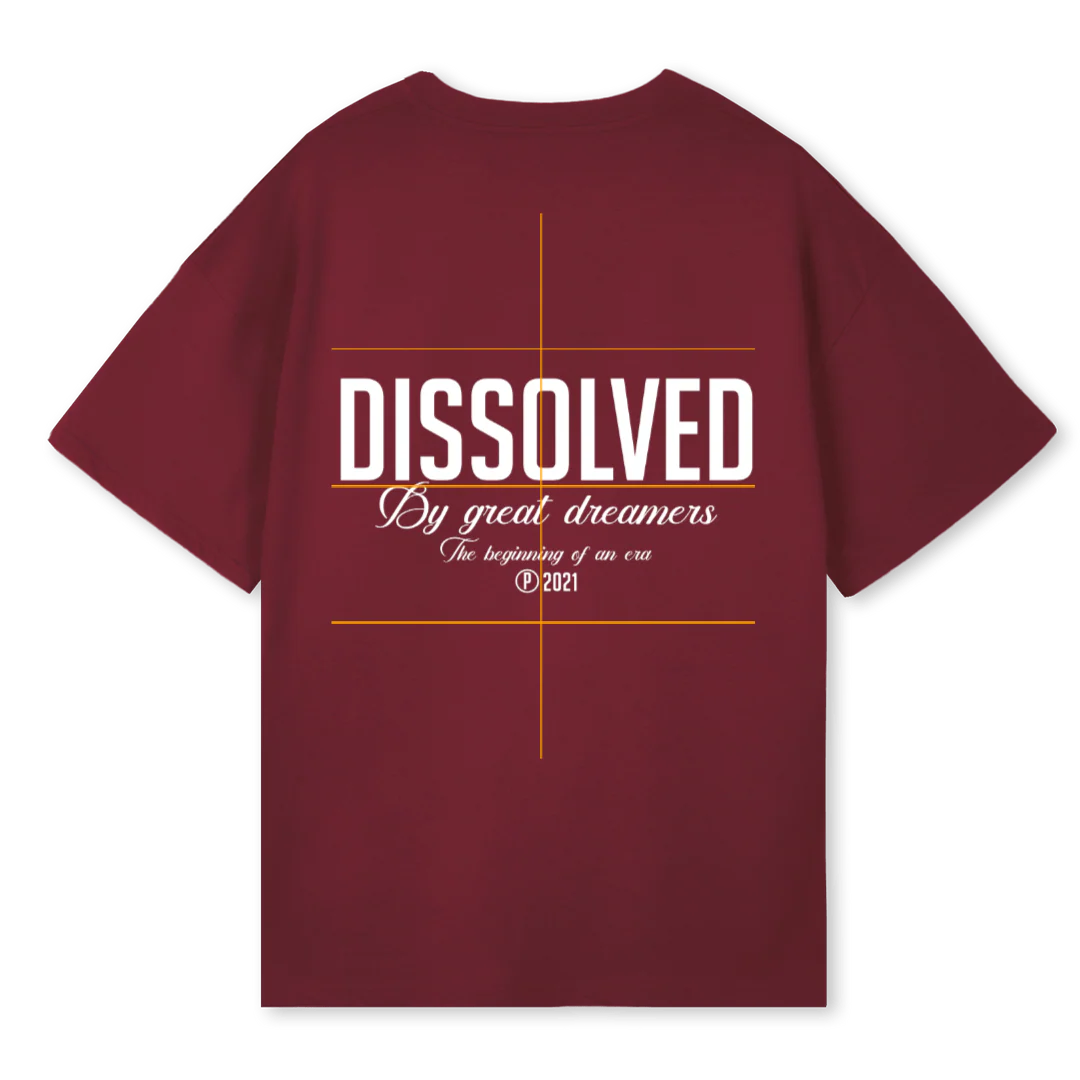DREAMERS_2 Burgundy Oversized Tee. - Image 2