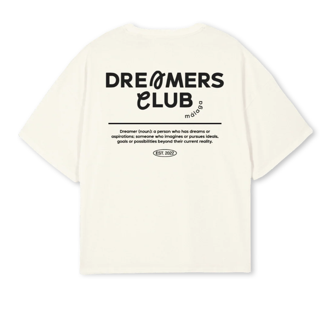DREAMERSCLUBOVERSIZE Cream Oversized Boxy Tee. - Image 2