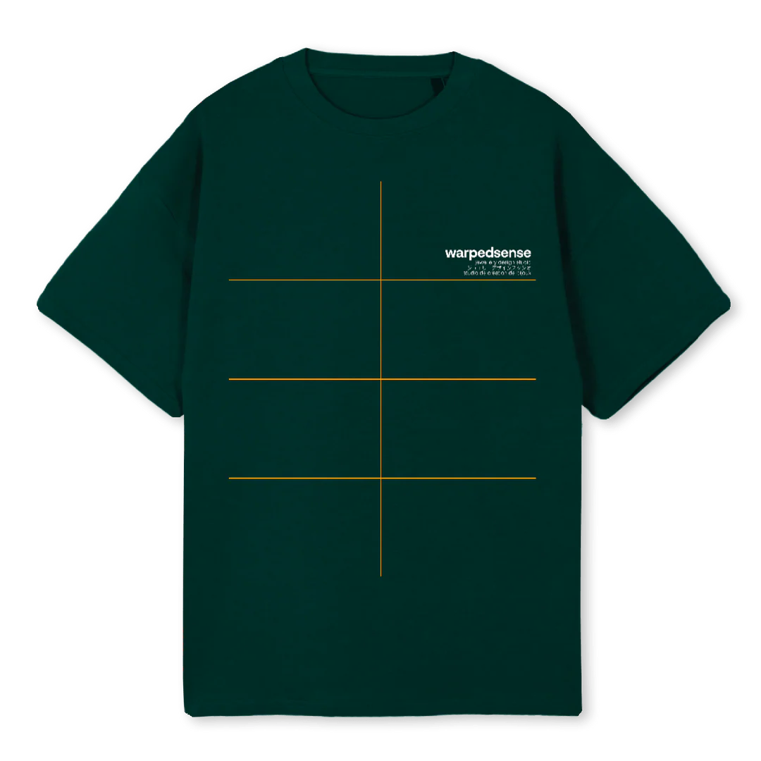 DREI SPRACHEN BRUST Wild Green Oversized Tee.