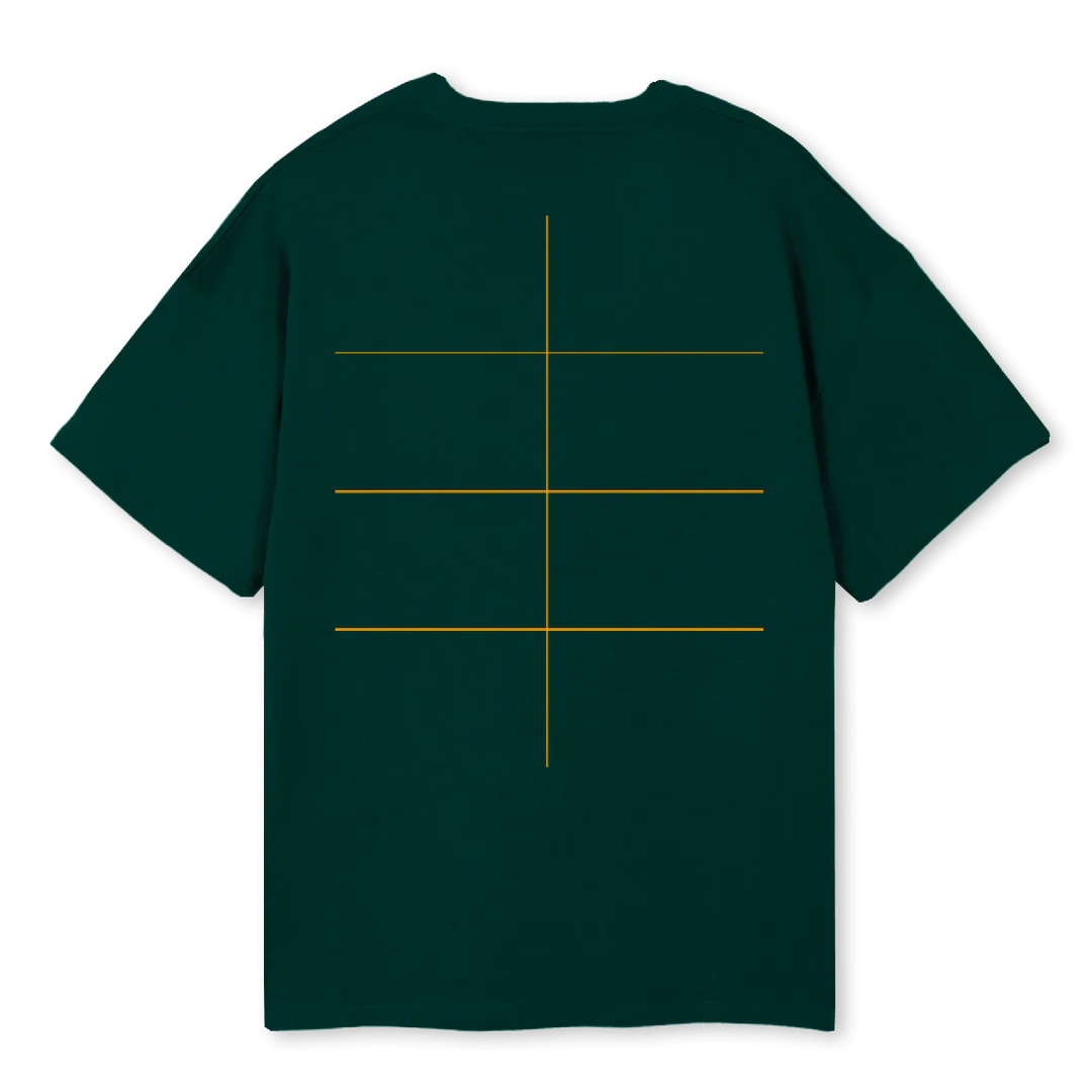 DREI SPRACHEN BRUST Wild Green Oversized Tee. - Image 2