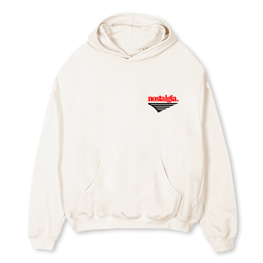 DRIVENVINWHITE Vintage White Oversized Hoodie.