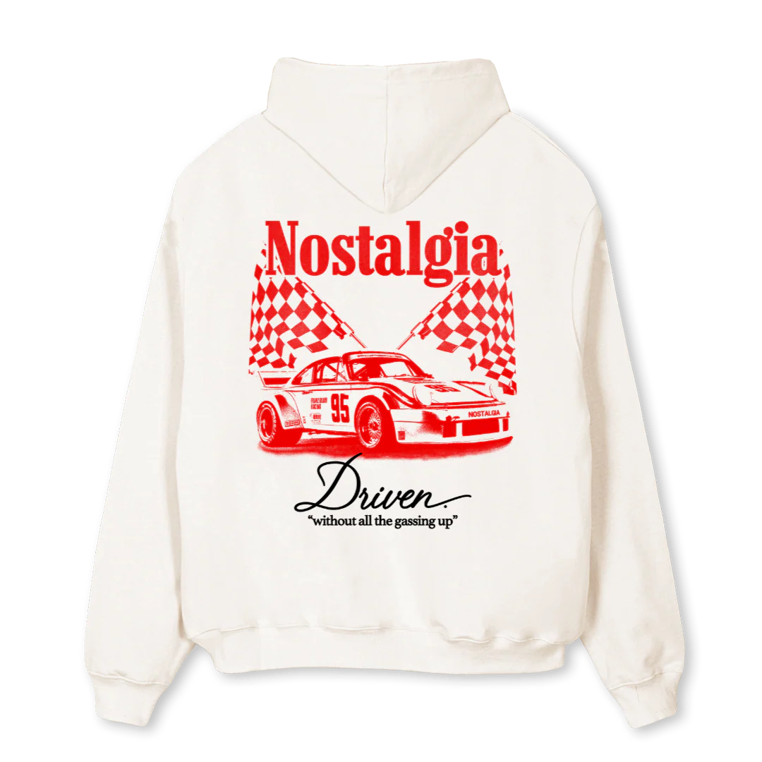 DRIVENVINWHITE Vintage White Oversized Hoodie. - Image 2
