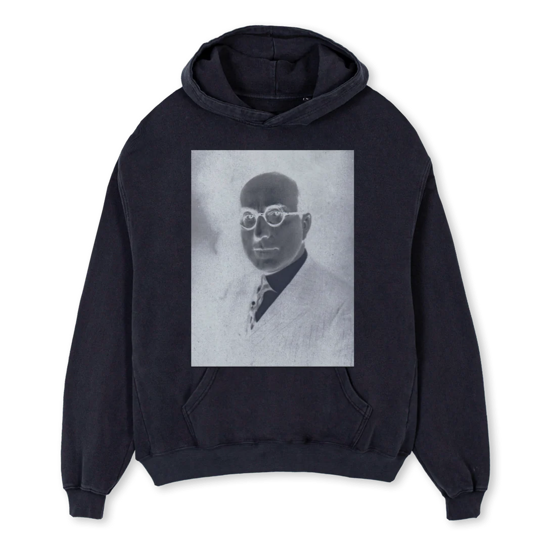 DRKTRDBWH Vintage Black Oversized Hoodie.