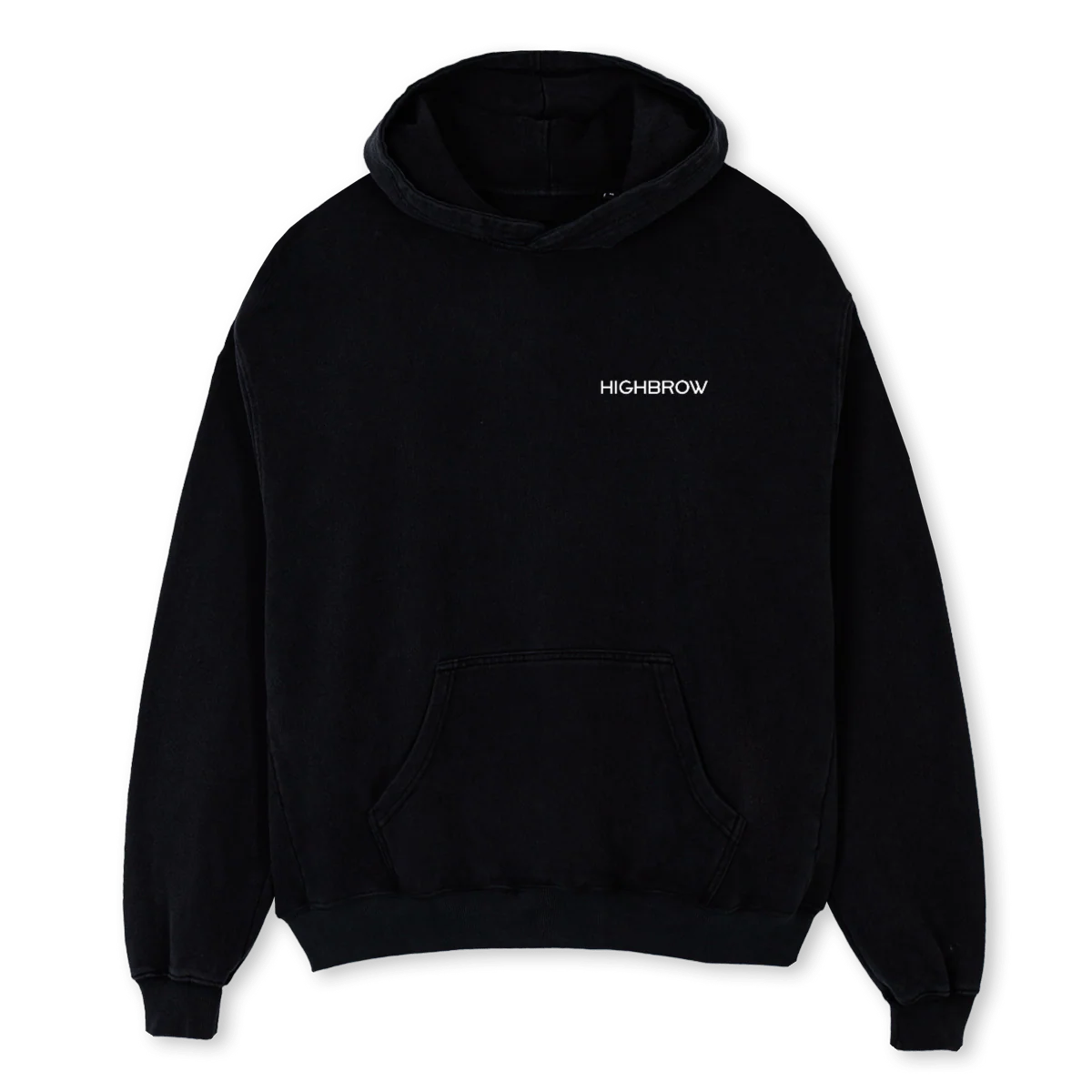 DROPUNO Black Oversized Hoodie.