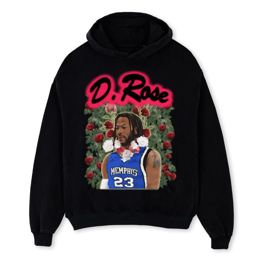 DROSETWO Black Oversized Hoodie.