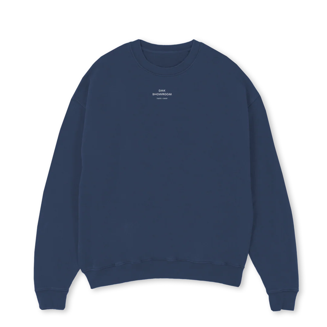 DS BACK DOOR WH_2 Navy Blue Oversized Crewneck Sweater.