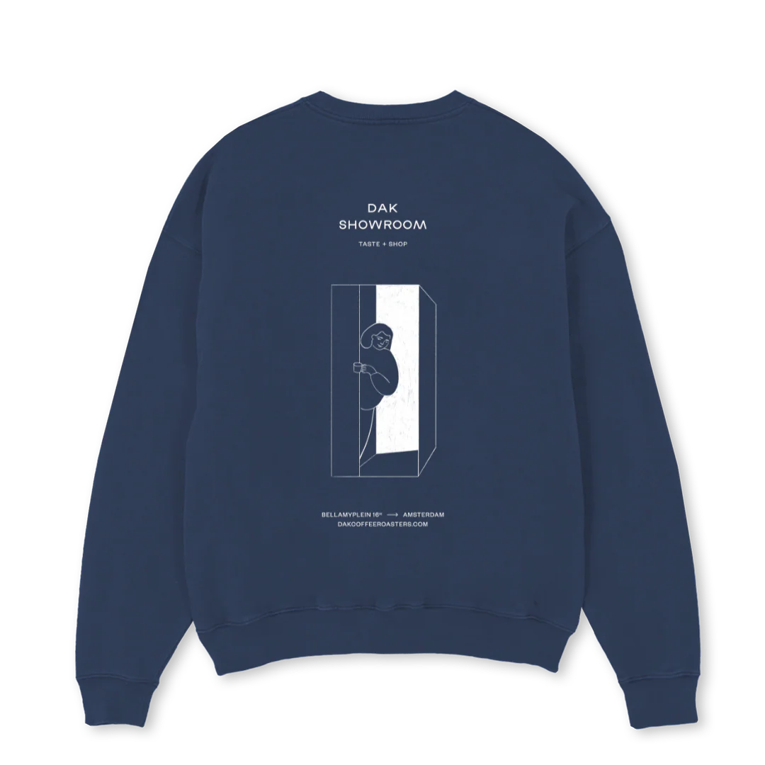 DS BACK DOOR WH_2 Navy Blue Oversized Crewneck Sweater. - Image 2
