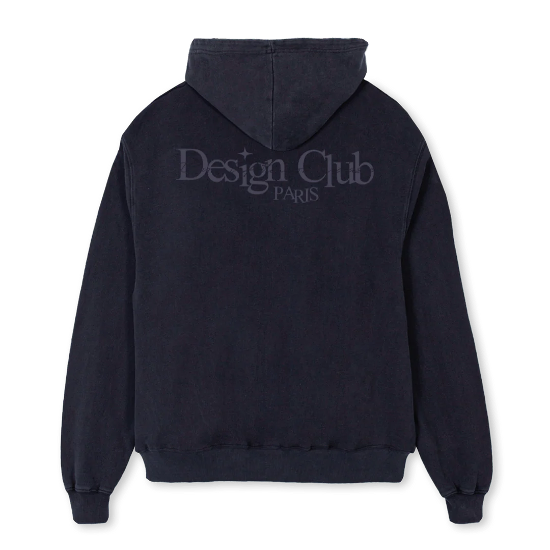 DSNCLUBPARI Vintage Black Oversized Hoodie.