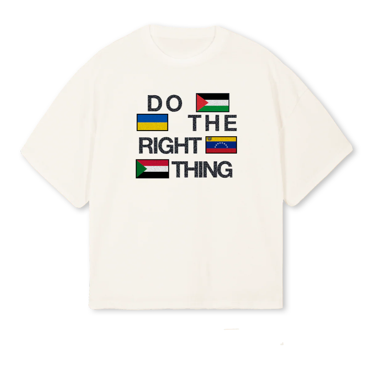 DTRTTWO Vintage White Oversized Boxy Tee.