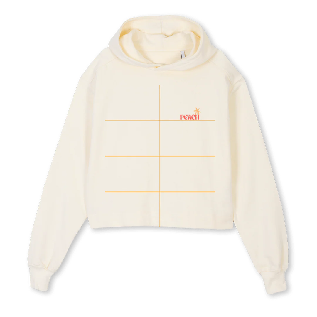 DUNE CROPPED Cream Cropped Hoodie.