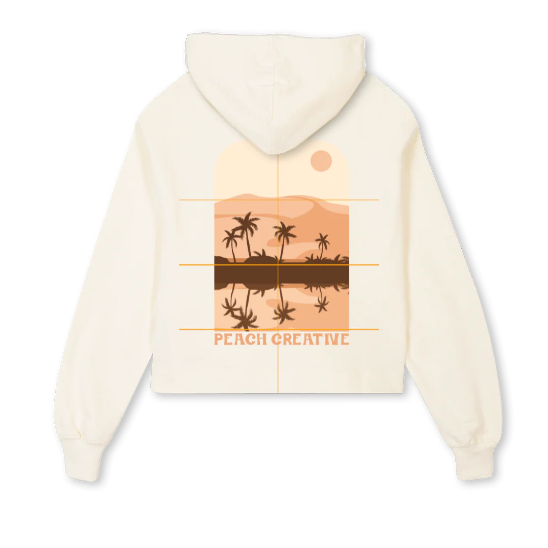 DUNE CROPPED Cream Cropped Hoodie. - Image 2