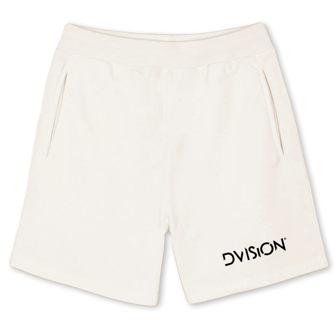 DVISIONBASICSHORTS Vintage White Sweatshorts.