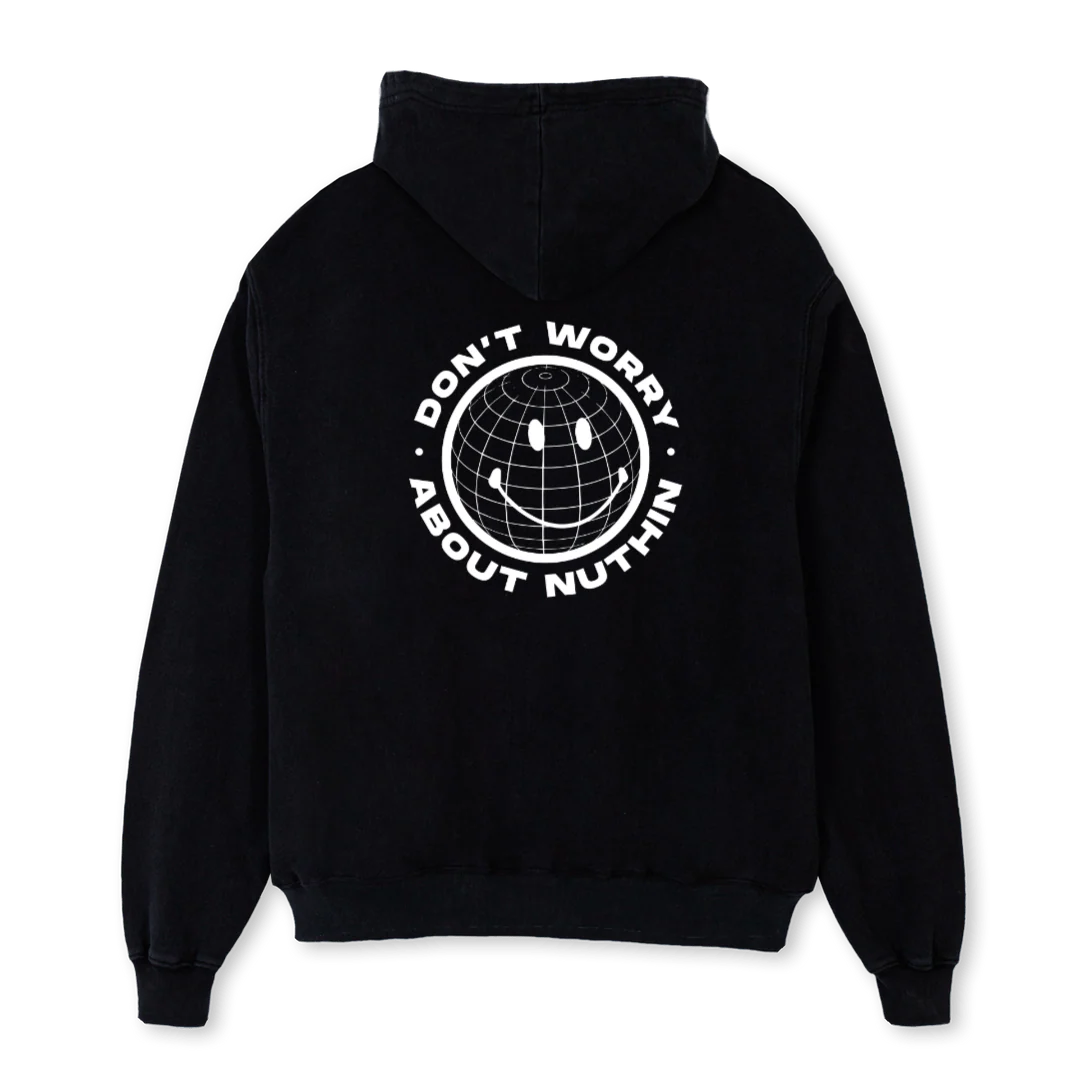 DWANNW Black Oversized Hoodie. - Image 2