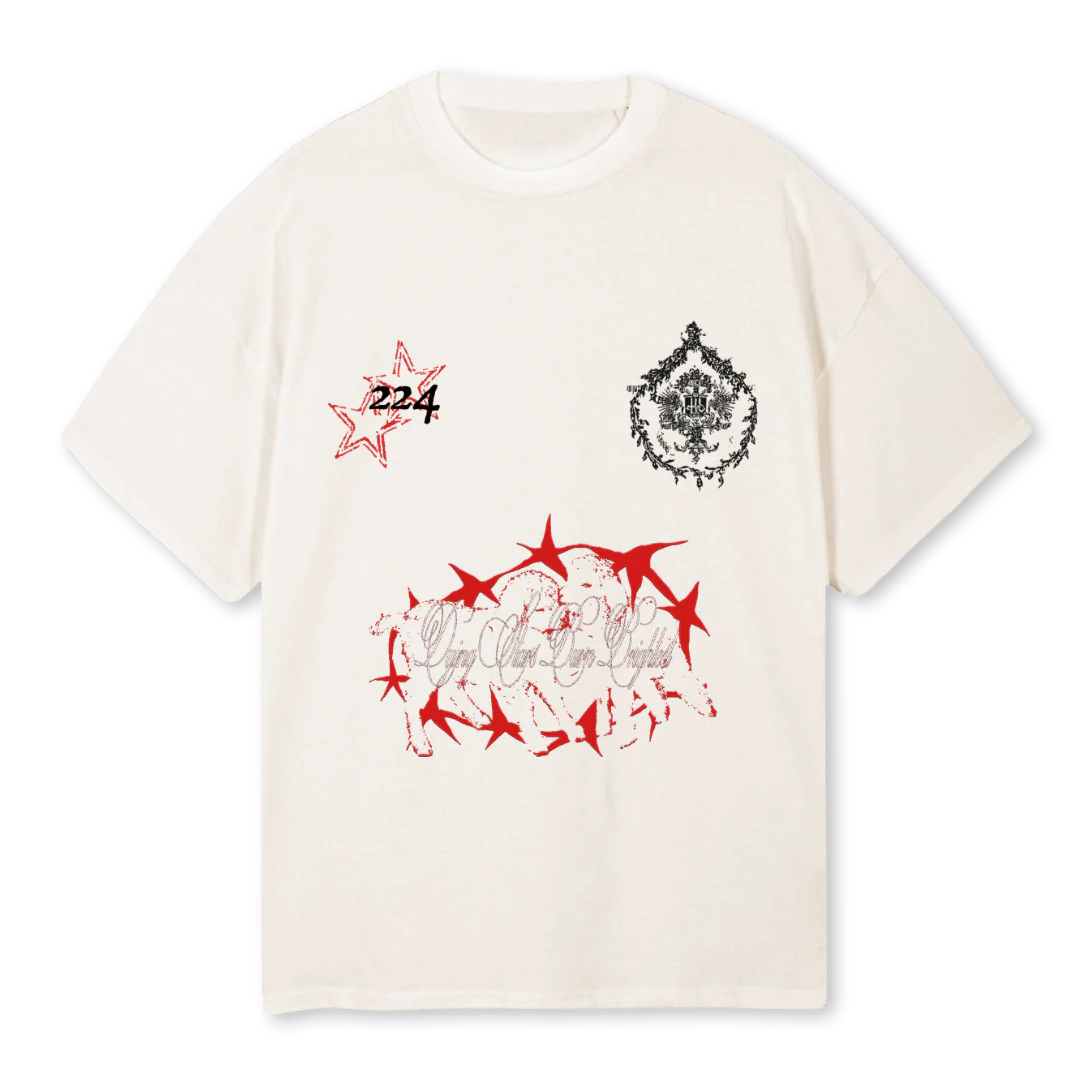 DYINGSTARTEESHIMON Vintage White Oversized Tee.