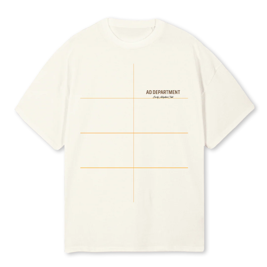 EAC CREAM TEE Cream Oversized Tee.