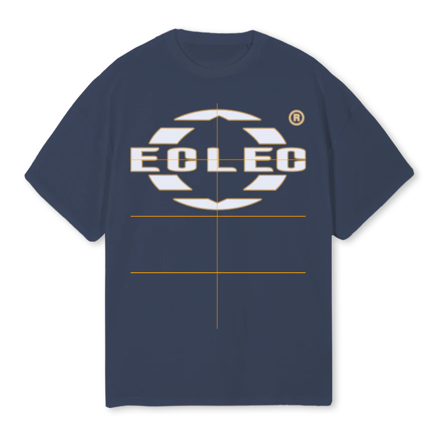 ECL_1  Navy Blue Oversized Tee.