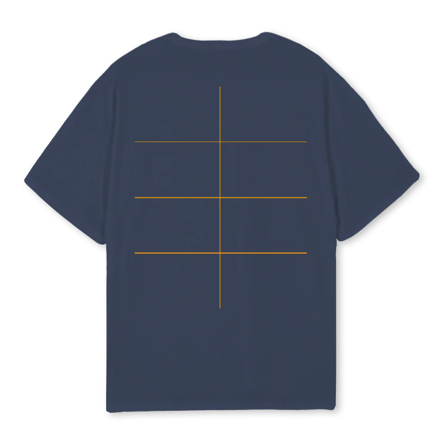 ECL_1 Navy Blue Oversized Tee. - Image 2