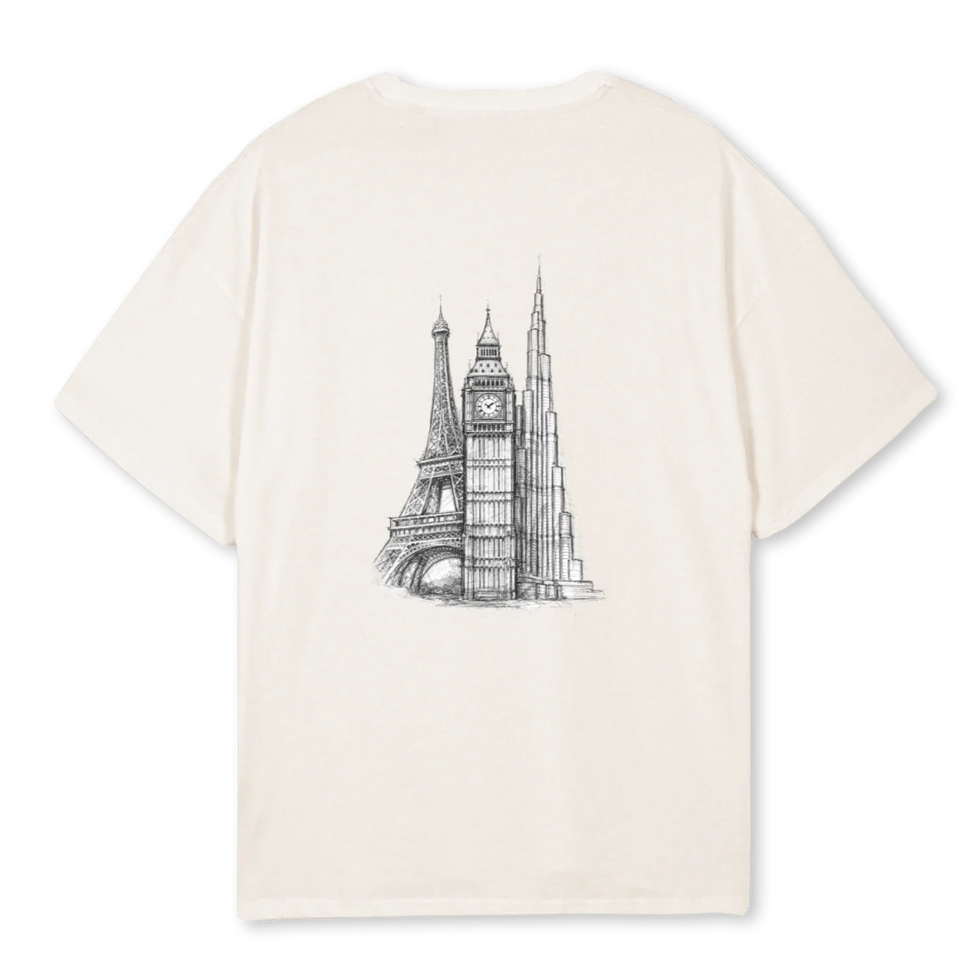 EDIFICIOS Vintage White Oversized Tee. - Image 2
