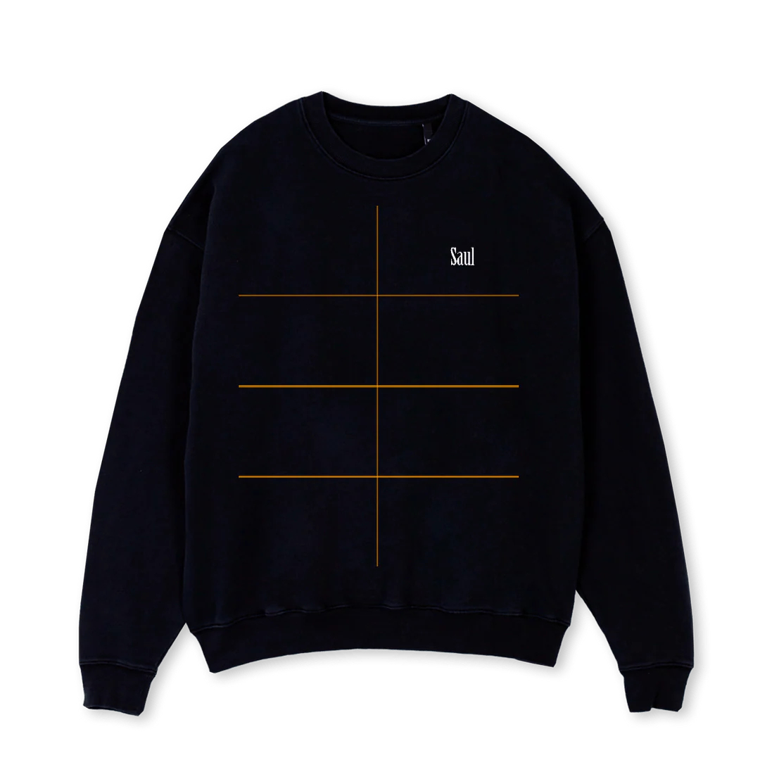 EFE Black Oversized Crewneck Sweater.