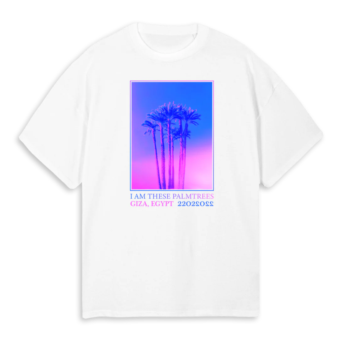 EGYPT White Oversized Tee.