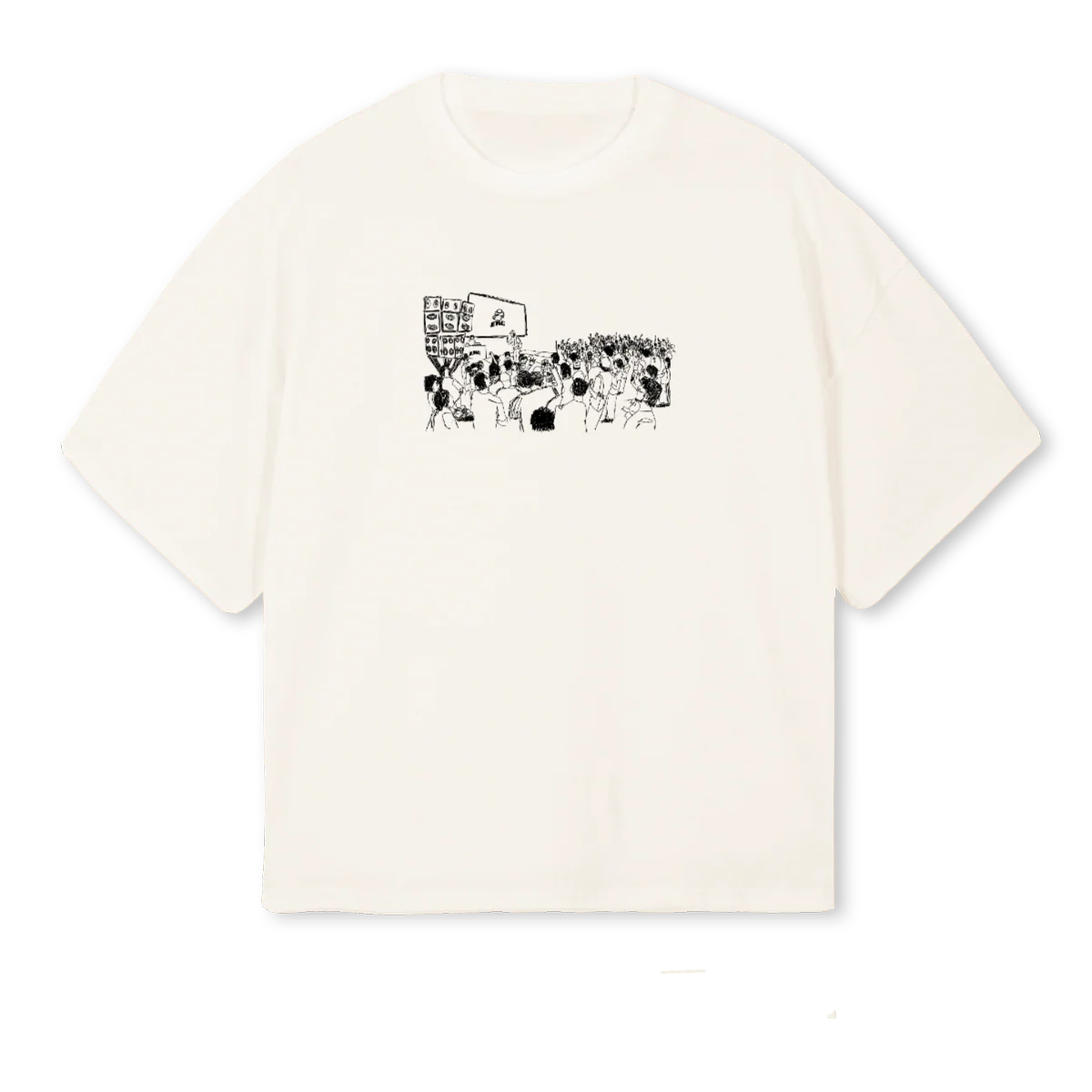 EKCXBIEN Vintage White Oversized Boxy Tee.