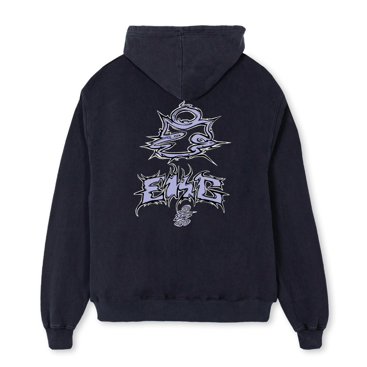 EKCXJS Vintage Black Oversized Hoodie. - Image 2