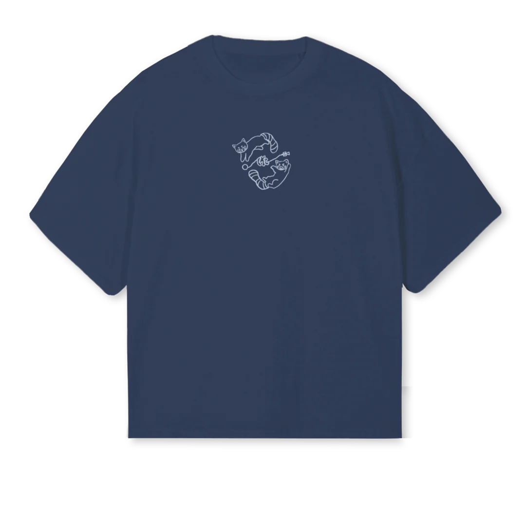 EKCXRIE Navy Blue Oversized Boxy Tee.