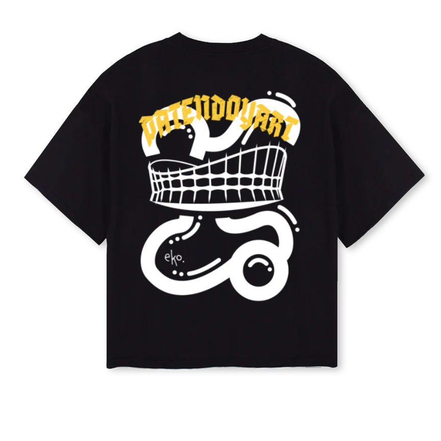 EKO PATEE Black Oversized Boxy Tee. - Image 2