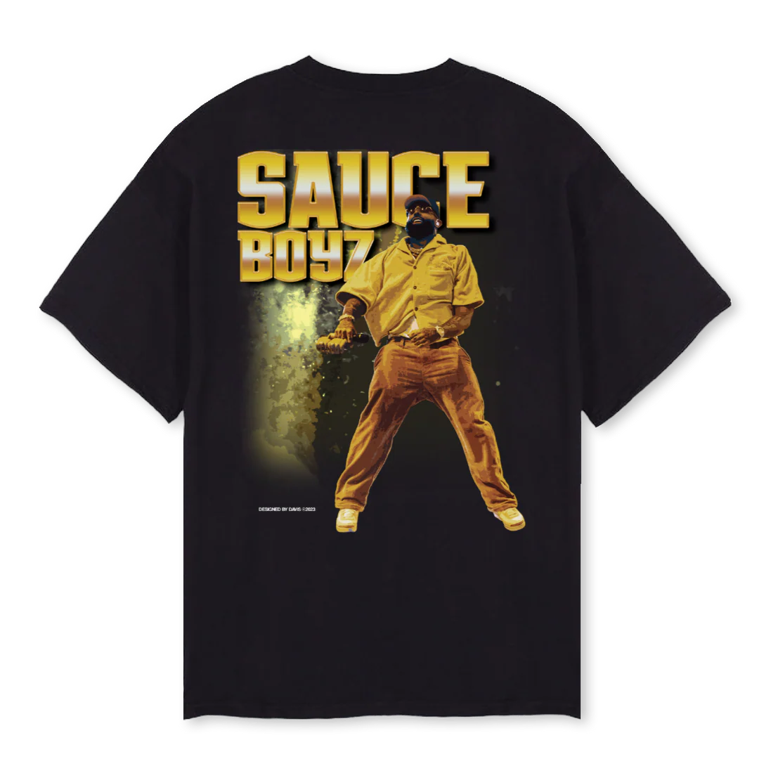 ELADIO Black Oversized Tee. - Image 2