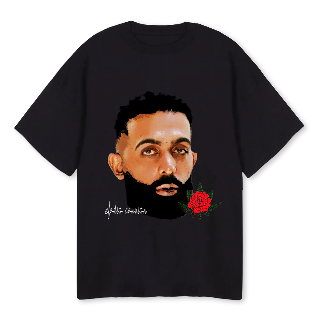 ELATEE Black Oversized Tee.